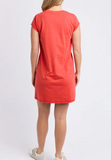 Foxwood Signature Embroidery Tee Dress - Tangelo