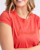 Foxwood Signature Embroidery Tee Dress - Tangelo