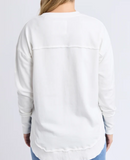 Foxwood Simplified Tonal Crew - Vintage White/ Peach