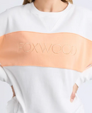 Foxwood Simplified Tonal Crew - Vintage White/ Peach