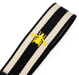 Black Caviar Designs - Bee Strap Wristlet - Black & White