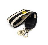 Black Caviar Designs - Bee Strap Wristlet - Black & White