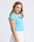 Foxwood Manly Tee - Azure Blue