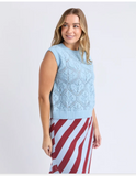 Foxwwod - Luna Knit Vest Cerulean