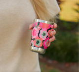 Coffee Mug - Double Wall - Stainless Steel - Midnight Blooms