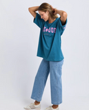 Foxwood Interval Tee - Ocean W Neon Pink