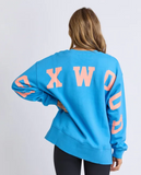 Foxwood Interval Crew - Bright Blue W Orange