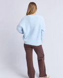 Foxwood Flint Knit Crew - Ice blue