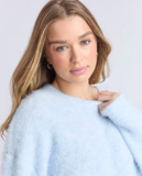 Foxwood Flint Knit Crew - Ice blue