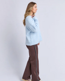 Foxwood Flint Knit Crew - Ice blue