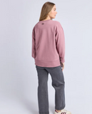 Foxwood Effortless Contrast Crew - Dusty Rose