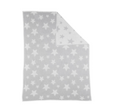 Baby Knitted Blanket - Stars Grey