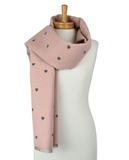 Reversible Petite Hearts Scarf - Pink