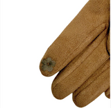 Faux Fur Double Layer Gloves - Camel