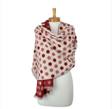 Reversible Multi Polka Dots Scarf - Red