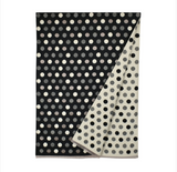 Reversible Multi Polka Dots Scarf - Black