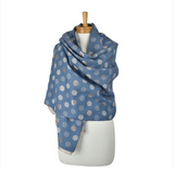 Reversible Multi Polka Dots Scarf - Demin