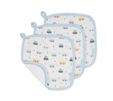 All4Ella Wash Cloths 3pk - Beep Beep