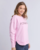 Foxwood Simplified Metallic Crew - Bright Pink