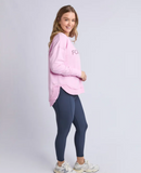 Foxwood Simplified Metallic Crew - Bright Pink