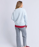 Foxwood Original Stripe Crew - Ice Blue / White