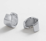 Riley hoop silver earring