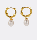 Zafino - Tessa Pearl Hoop Gold