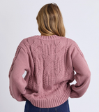 Foxwood Josie Crew Knit - Dusty Rose
