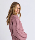 Foxwood Josie Crew Knit - Dusty Rose