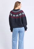 Foxwood Verbier Knit Crew - Dark Sapphire