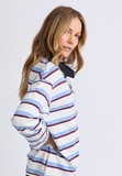 Foxwood Cindy Stripe Ruby Top - White Multi Stripe