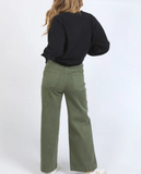 Foxwood Sarah Wide Leg Jean - Washed Green