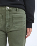 Foxwood Sarah Wide Leg Jean - Washed Green