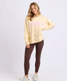 Foxwood Interval Crew - Lemon / Pink