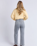 Foxwood Sarah Wide Leg Jean - Washed Grey