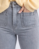 Foxwood Sarah Wide Leg Jean - Washed Grey