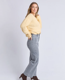 Foxwood Sarah Wide Leg Jean - Washed Grey
