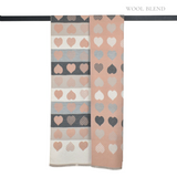 Reversible Block Sweethearts Scarf - Blush