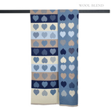 Reversible Block Sweethearts Scarf - Blue