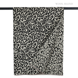 Reversible Leopard Luxe Scarf - Black