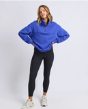 Foxwood College Contrast Zip Crew - Dazzling Blue