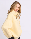 Foxwood College Contrast Zip Crew - Lemon