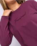 Foxwood Signature Long Sleeve Tee - Plum