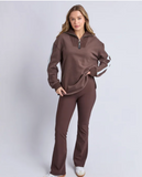 Foxwood - Luxe Rib Pant Coffee