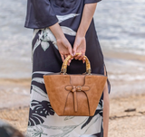 Black Caviar Designs Clementine 2 Piece Handbag Tote - Tan