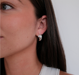 Zafino Earrings - Romy Hoop - Silver