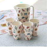 Saddle & Bloom Bamboo Melamine Cup & Jug Set