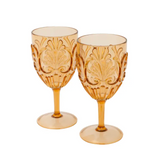 Saddle & Bloom Set Of 2 Outdoor Wine Glasses