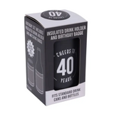 Celebration 40th Insulated Drink Cooler & Badge Set