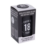 Celebration 18th Insulated Drink Cooler & Badge Set